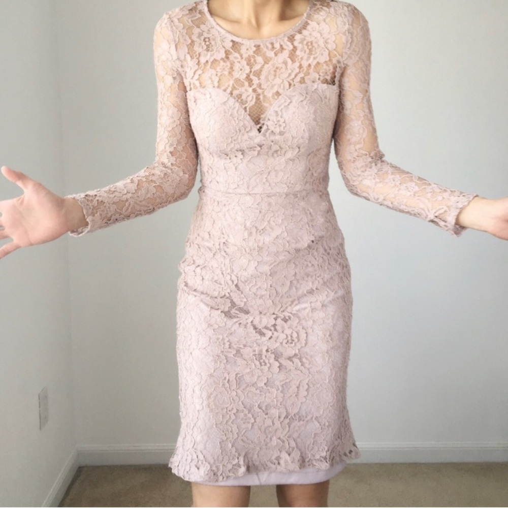 Lace Dusty Rose Pink Dress